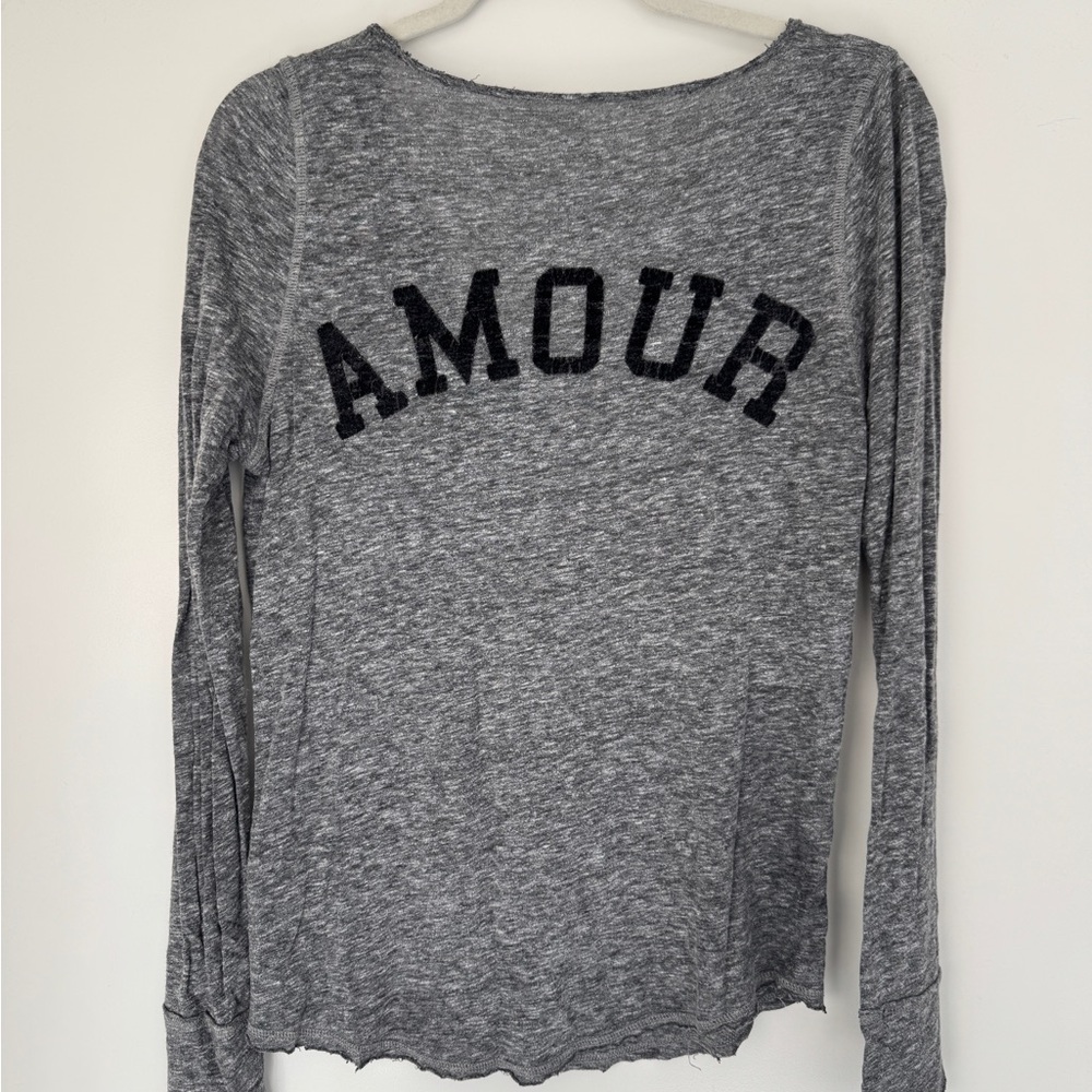 Zadig & Voltaire Charcoal Long Sleeve Blouse - Picture 2 of 4
